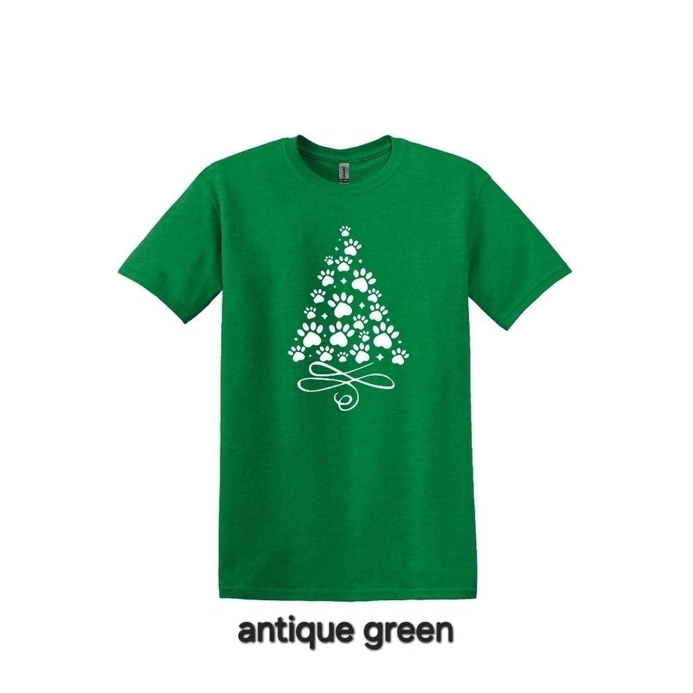 Christmas tree with dog paws T-Shirt 🌲